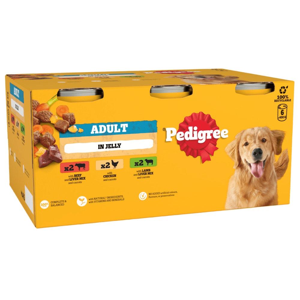 Pedigree Chum 6 pack for adult dog in jelly