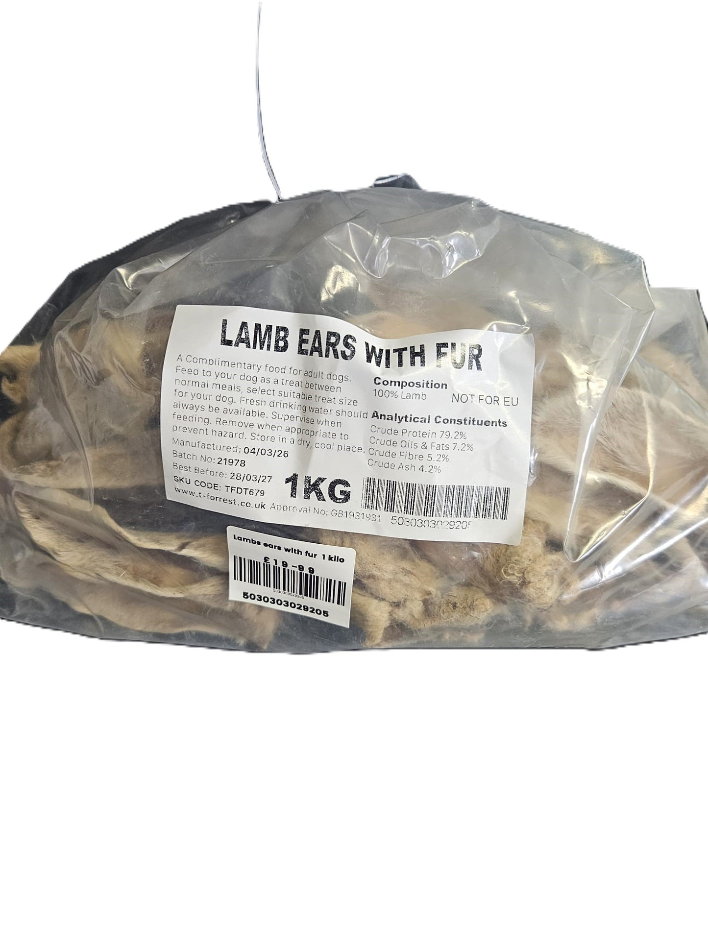 Dog Treats Lambs Ears for your dog