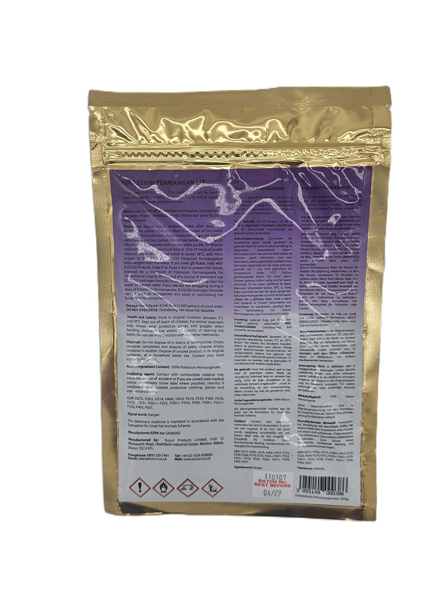 Potassium - Permanganate Pasasite Treatment for Koi