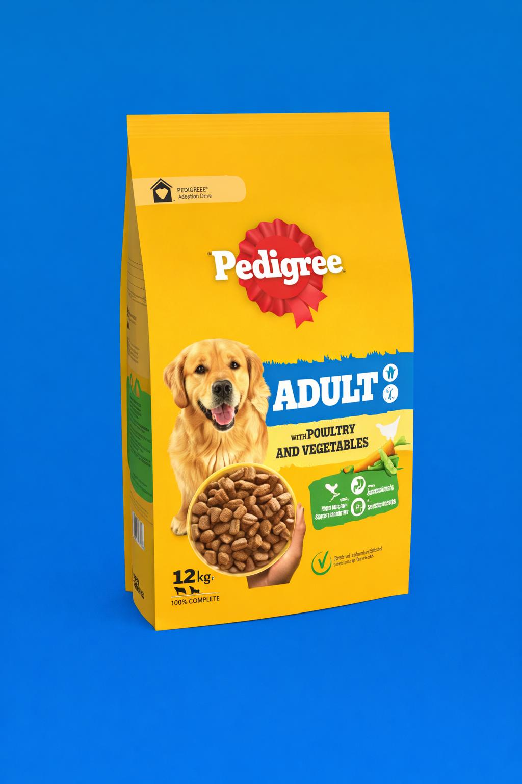 Pedigree Adult Poultry and Vegetable 12 kilos for dogs